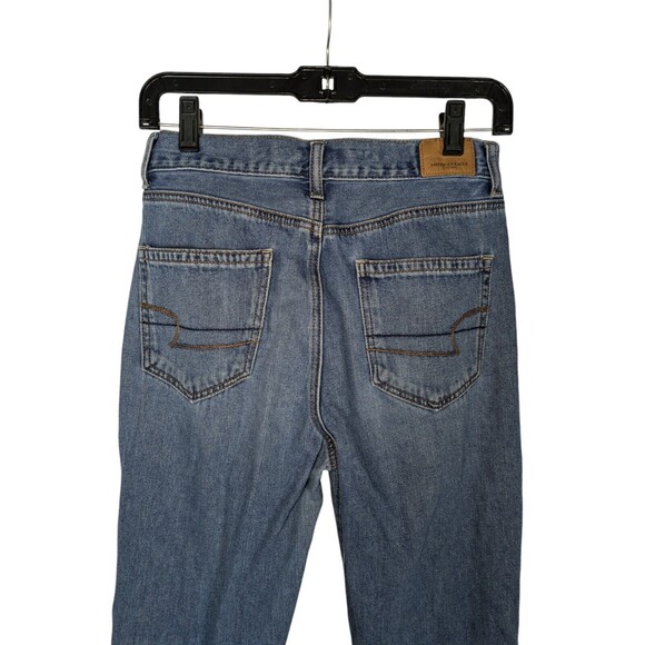 American Eagle Sz 2 Short Women's Blue Light Wash High Rise Mom Jeans - Picture 4 of 7
